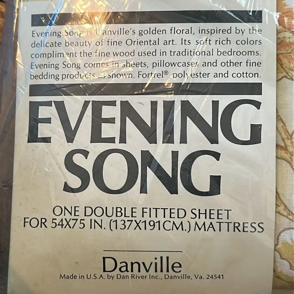 Vintage‎ new in packaging Danville Evening Song Fitted Sheet